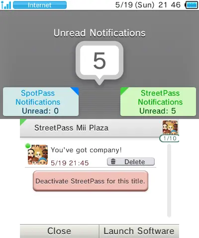 screenshot of the 3DS notifications app showing the SPR notification body